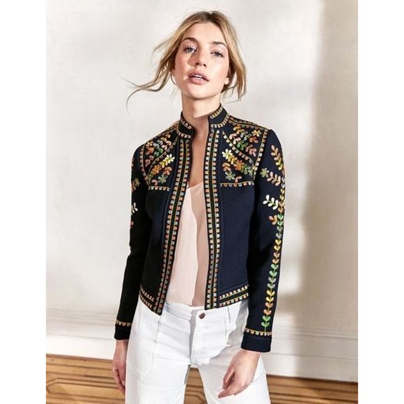 Boden Jackets & Blazers - RARE Boden Icons Rita Jacket Embroidered size 4